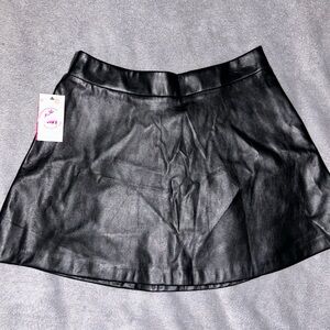 Juicy Couture Black Faux Leather Mini Skirt